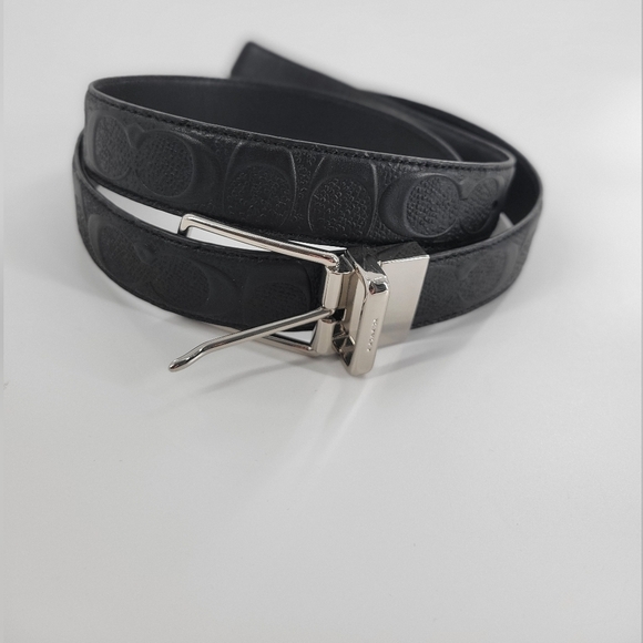 Coach men’s reversible belt black - Picture 3 of 5